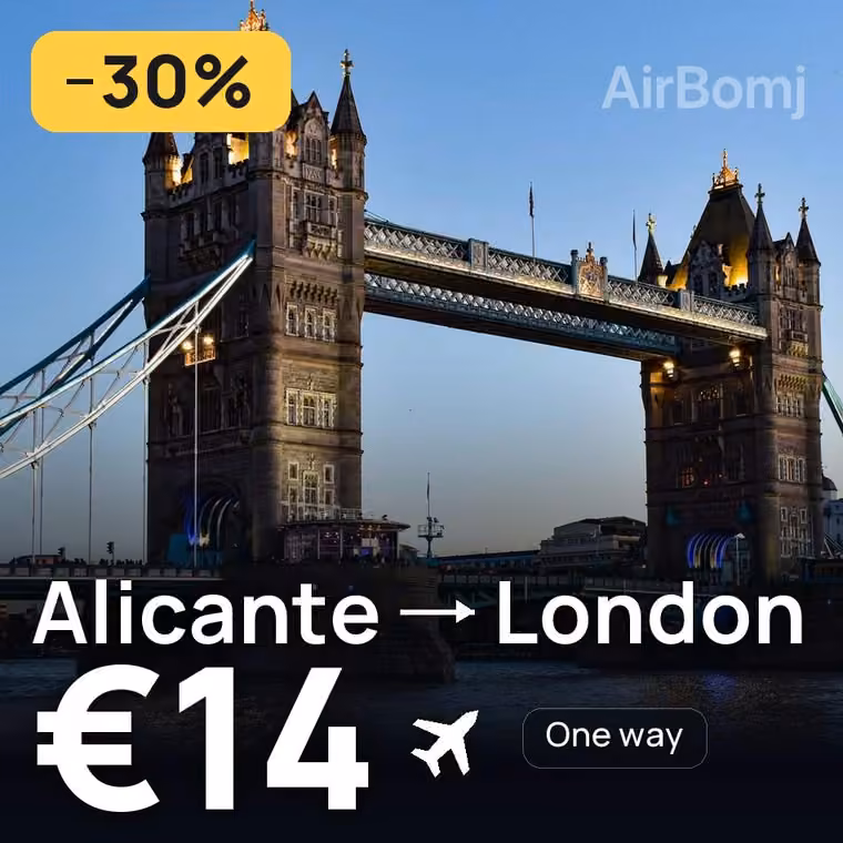Alicante → London for €14