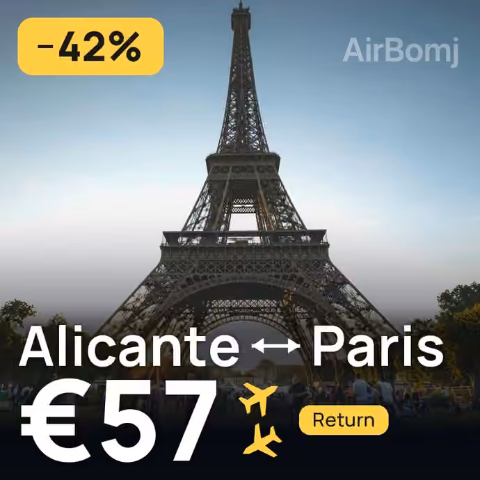 Alicante → Paris for €57