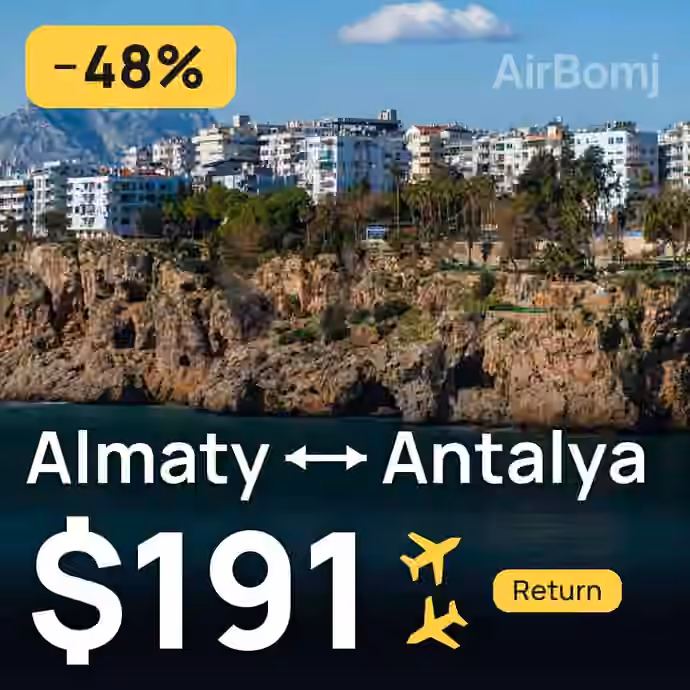 Almaty → Antalya for $191