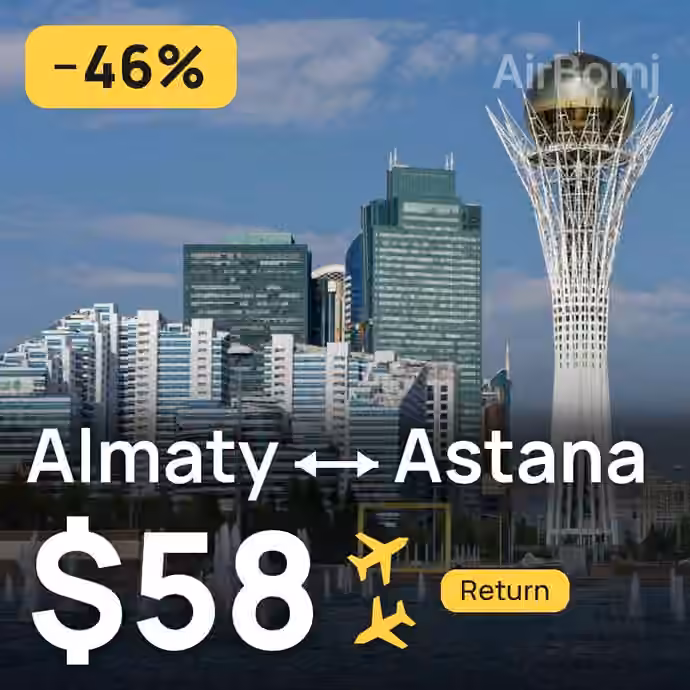Almaty → Astana for $58