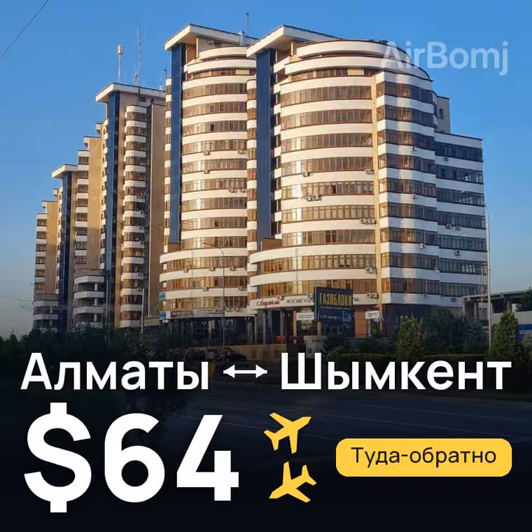 Алматы → Шымкент за $64