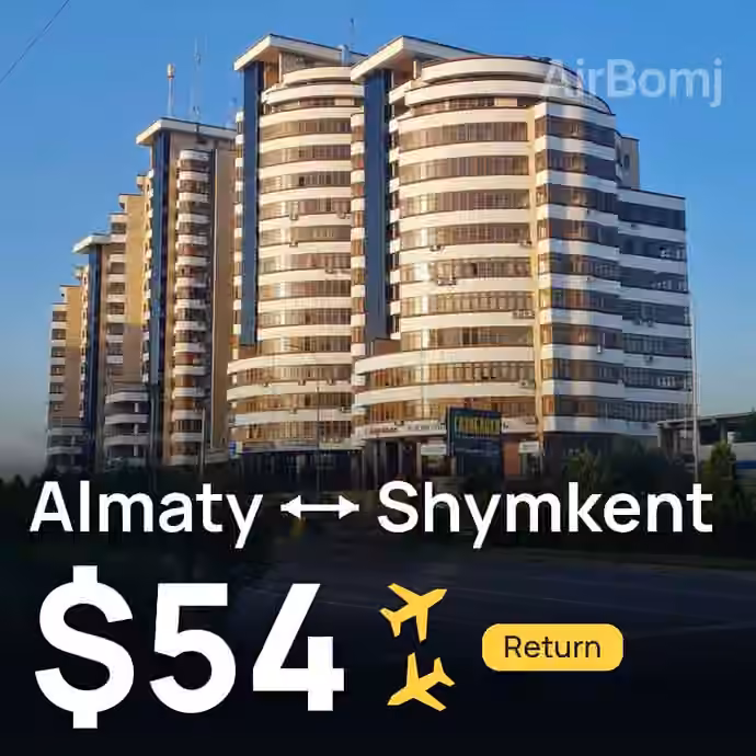 Almaty → Shymkent for $54