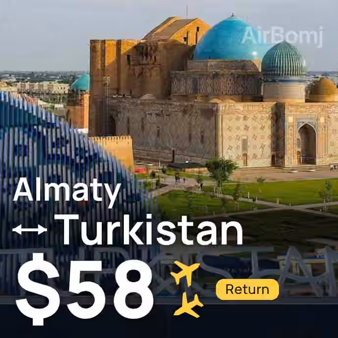 Almaty → Turkistan for $58