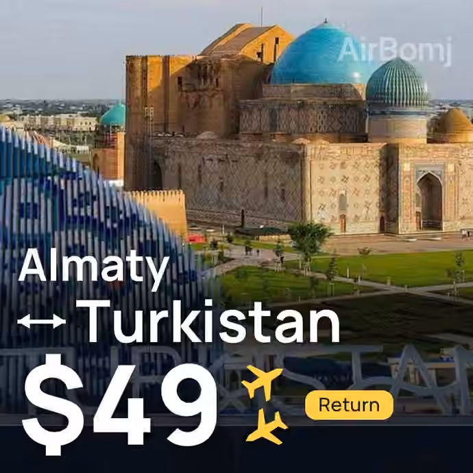 Almaty → Turkistan for $49
