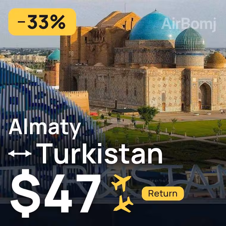 Almaty → Turkistan for $47