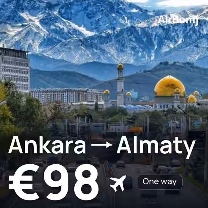 Ankara → Almaty for €98