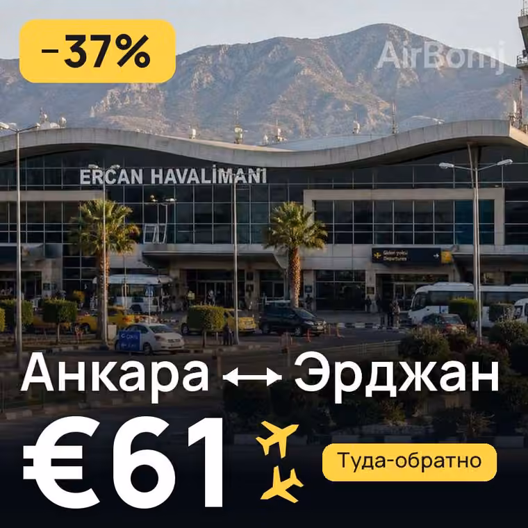 Анкара → Эрджан за €61