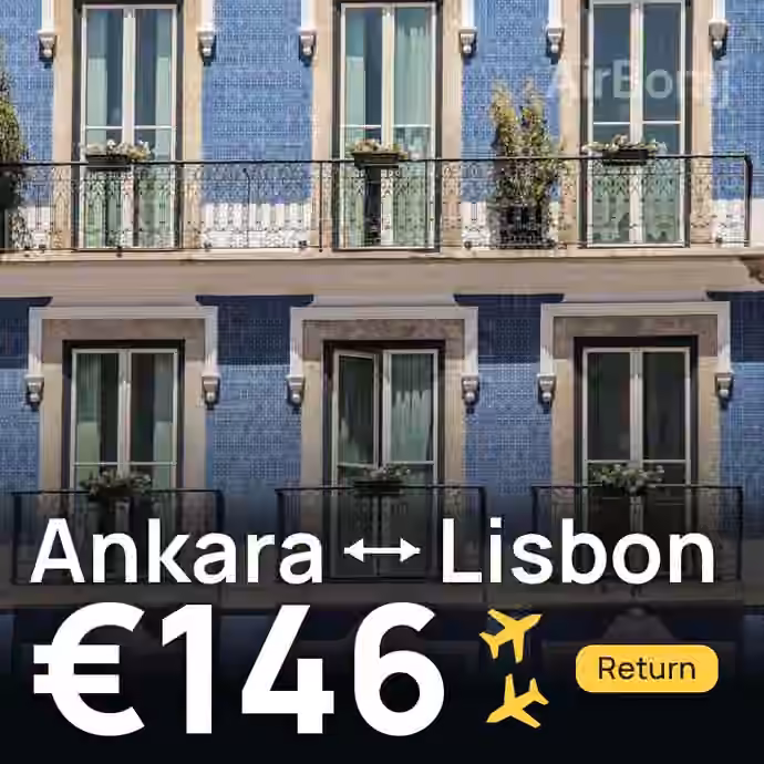 Ankara → Lisbon for €146