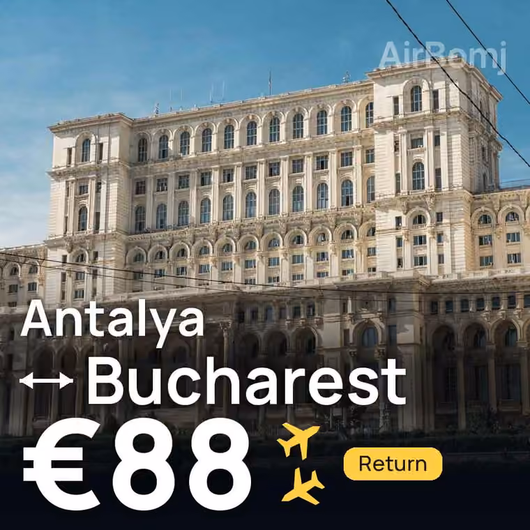 Antalya → Bucharest for €88