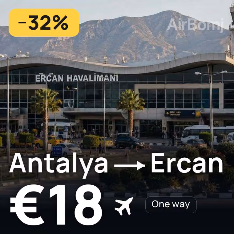 Antalya → Ercan for €18