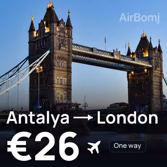 Antalya → London for €26