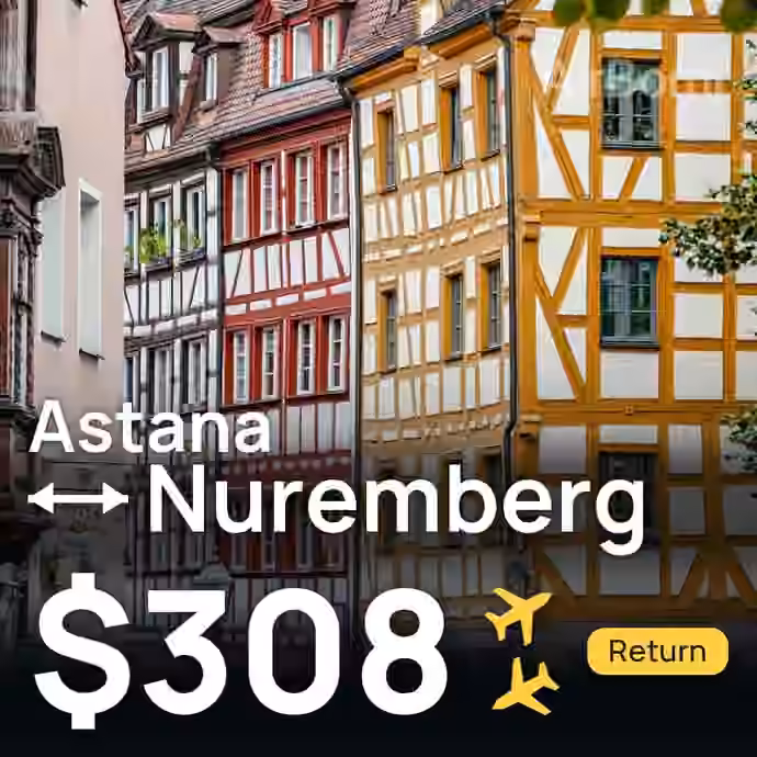 Astana → Nuremberg for $308