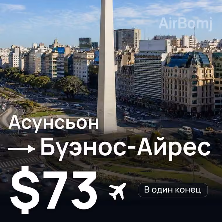 Асунсьон → Буэнос-Айрес за $73