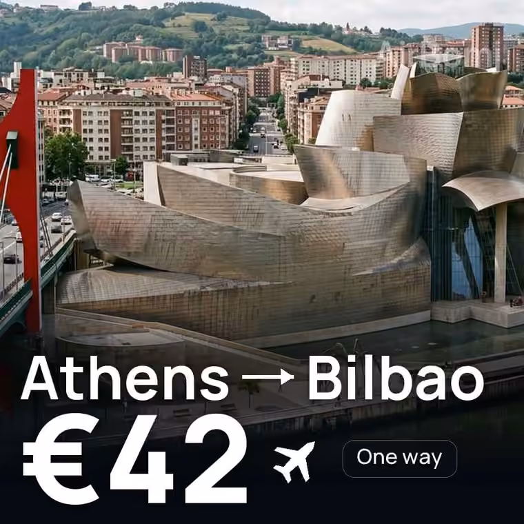 Athens → Bilbao for €42