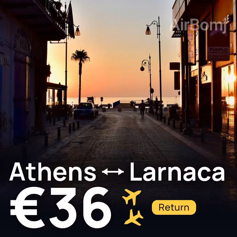 Athens → Larnaca for €36