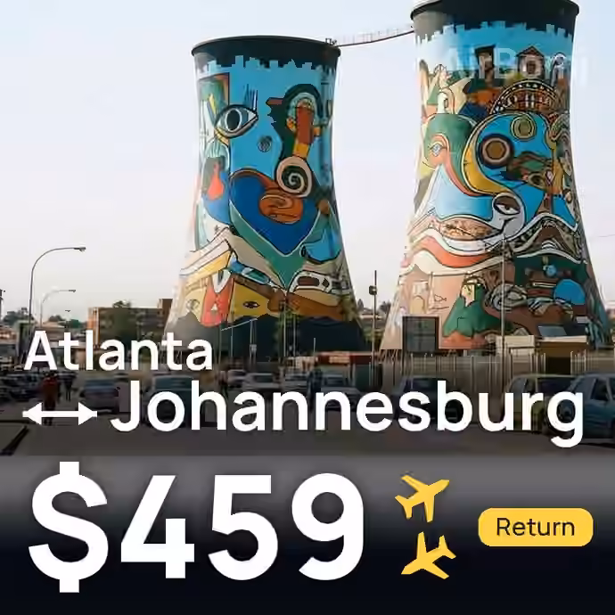 Atlanta → Johannesburg for $459