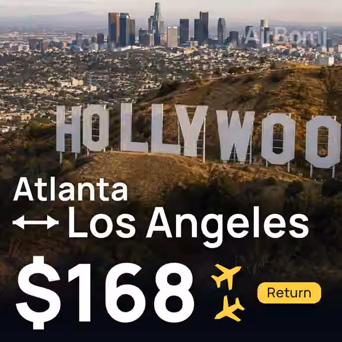 Atlanta → Los Angeles for $168