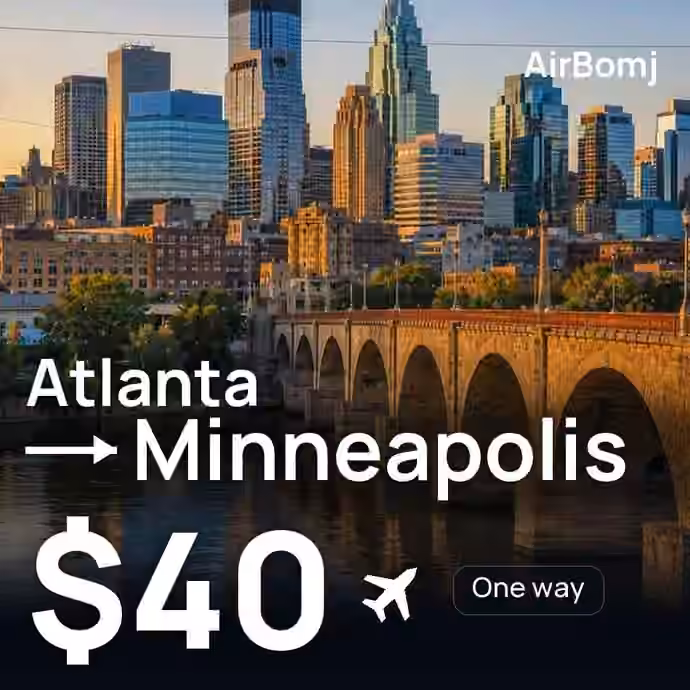 Atlanta → Minneapolis for $40