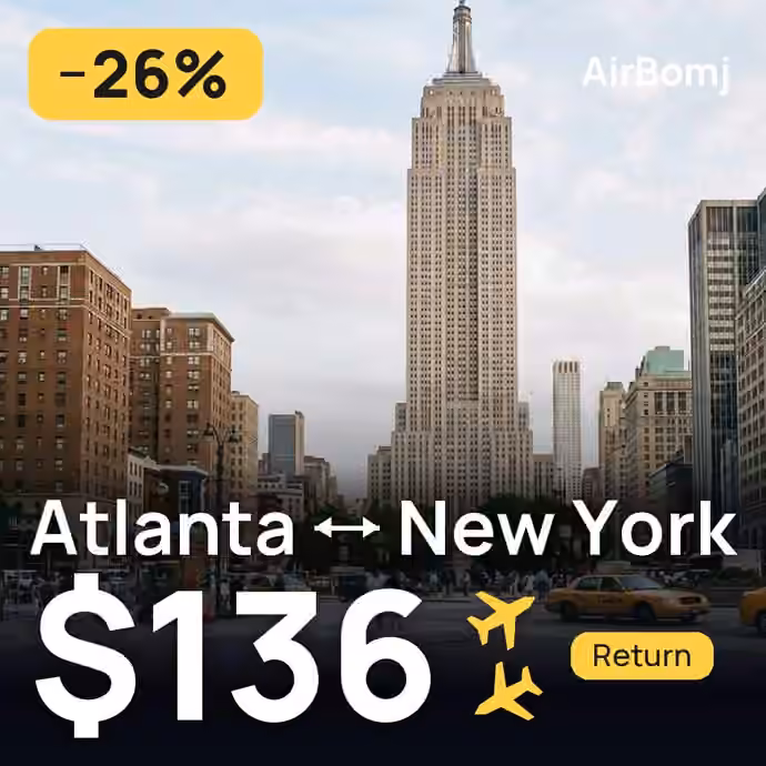 Atlanta → New York for $136