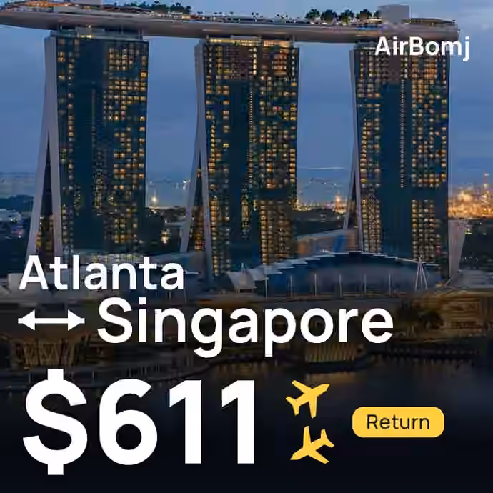 Atlanta → Singapore for $611