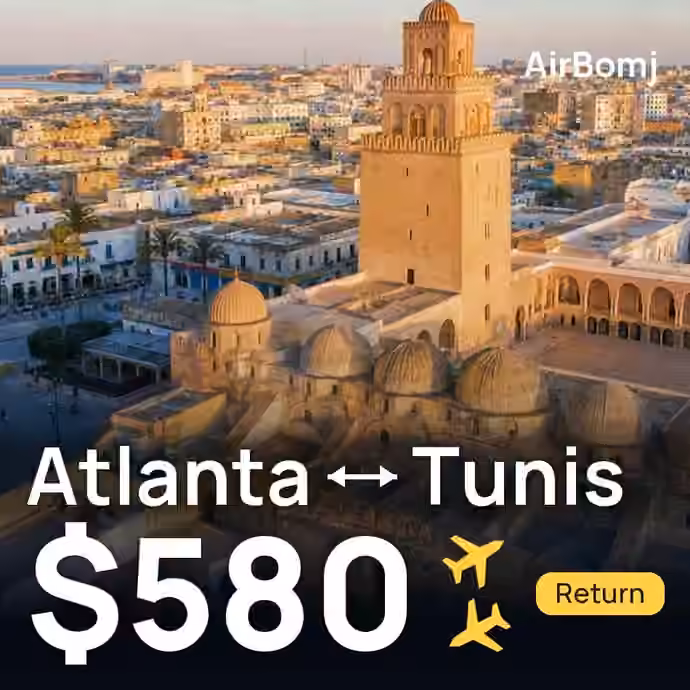 Atlanta → Tunis for $580