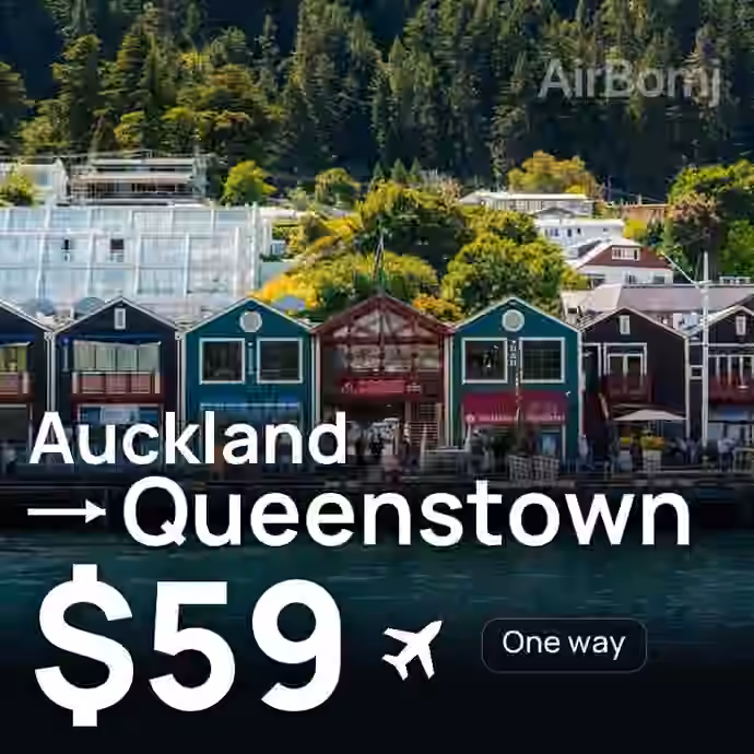 Auckland → Queenstown for $59