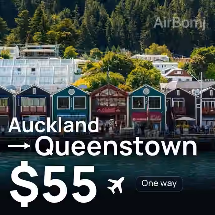 Auckland → Queenstown for $55