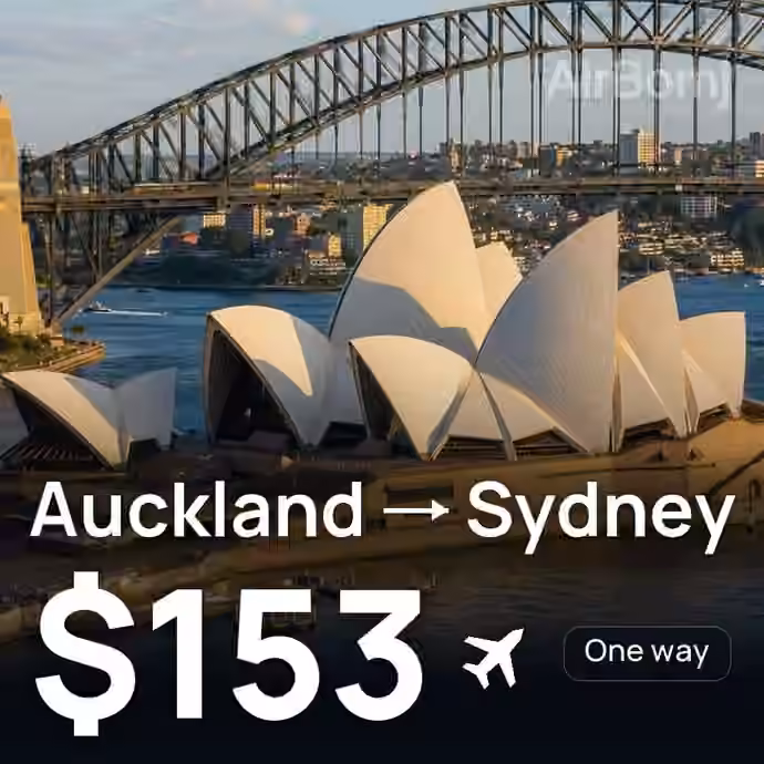 Auckland → Sydney for $153