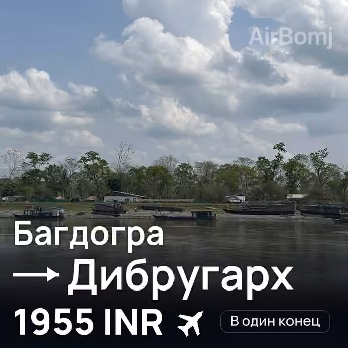Багдогра → Дибругарх — лучшая цена 1955 INR