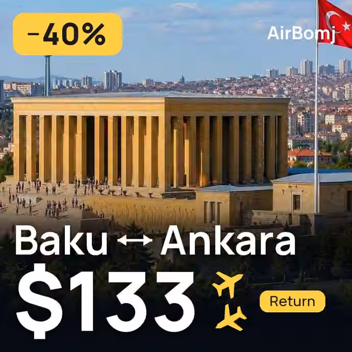Baku → Ankara for $133