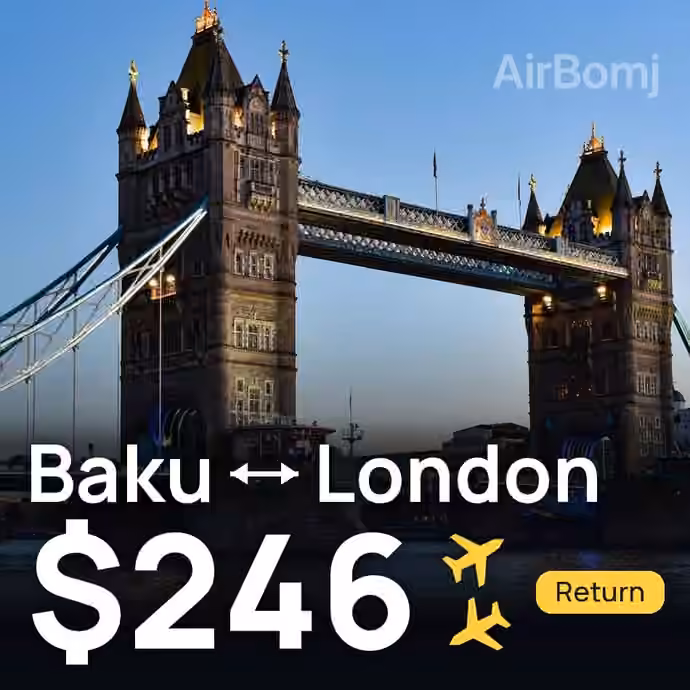Baku → London for $246