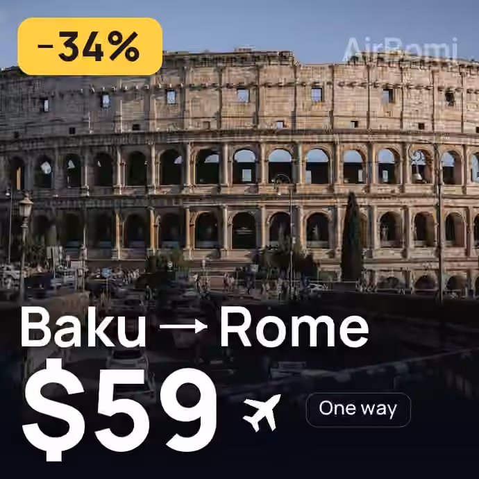 Baku → Rome for $59