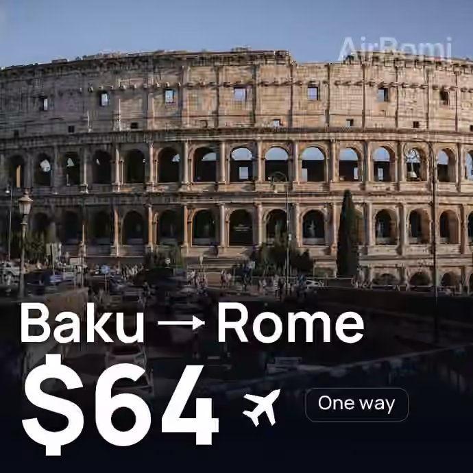 Baku → Rome for $64