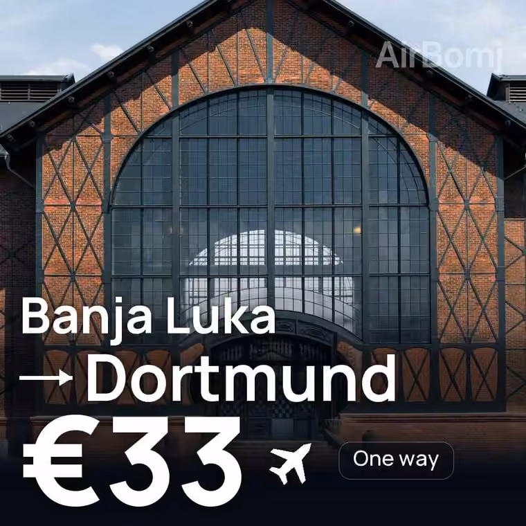 Banja Luka → Dortmund for €33
