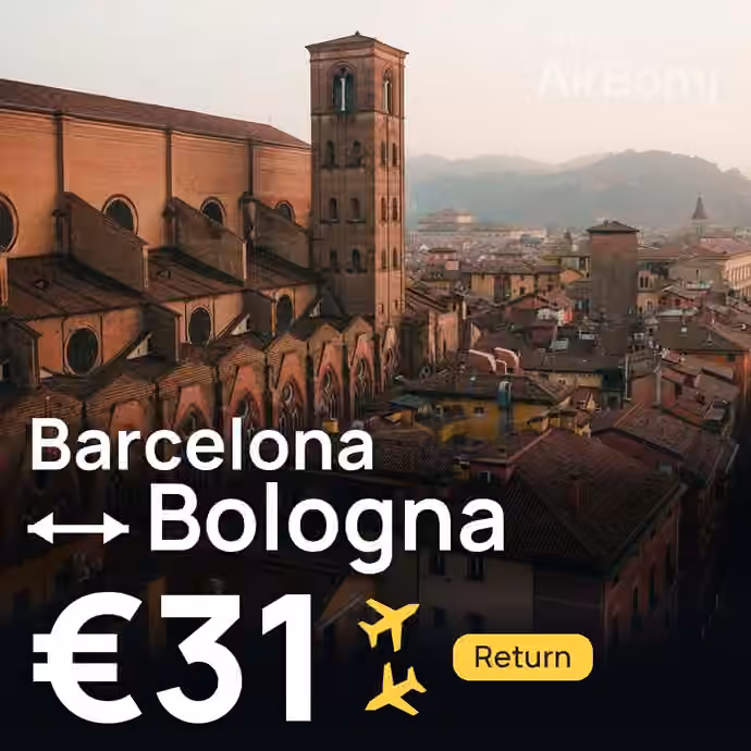 Barcelona → Bologna for €31