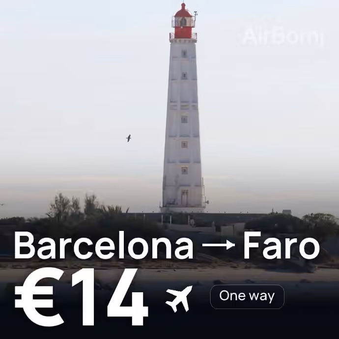 Barcelona → Faro for €14