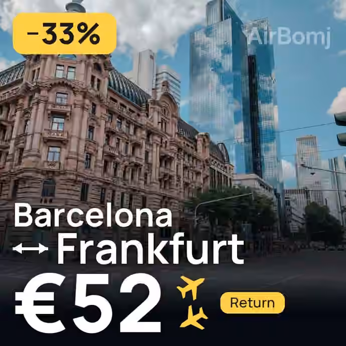 Barcelona → Frankfurt for €52