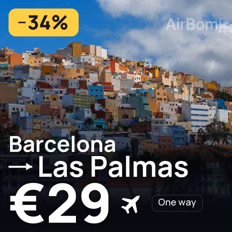Barcelona → Las Palmas for €29