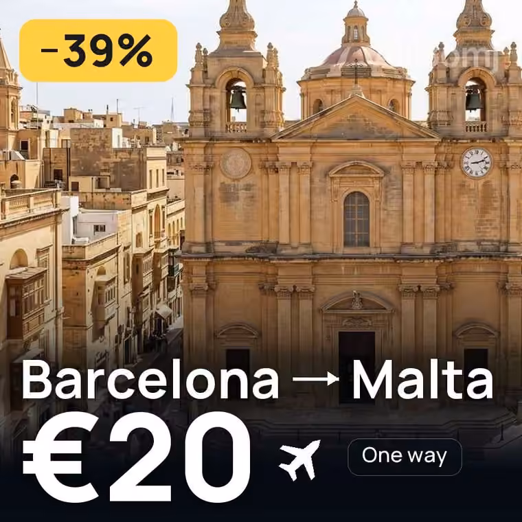 Barcelona → Malta for €20