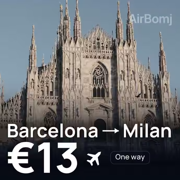 Barcelona → Milan for €13