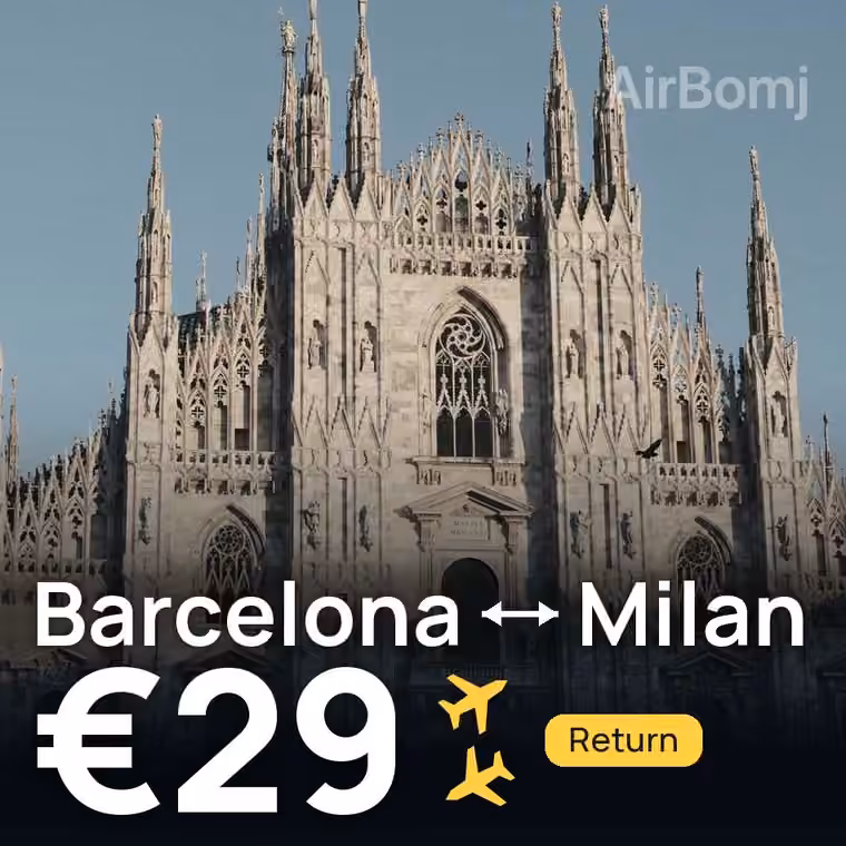 Barcelona → Milan for €29