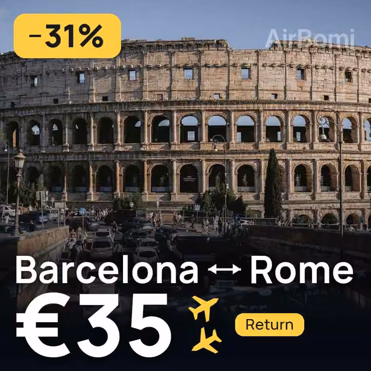 Barcelona → Rome for €35
