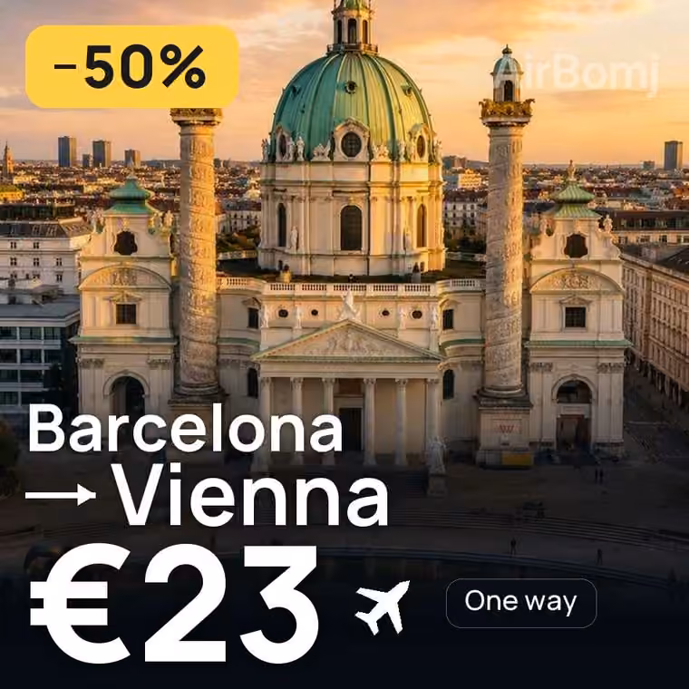 Barcelona → Vienna for €23