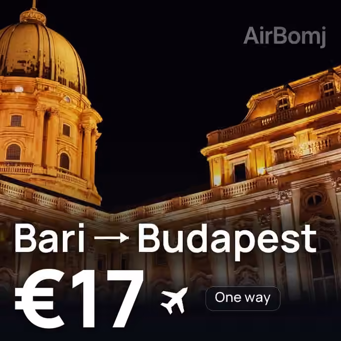 Bari → Budapest for €17
