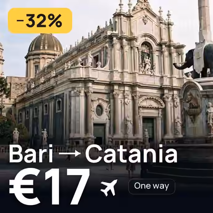 Bari → Catania for €17
