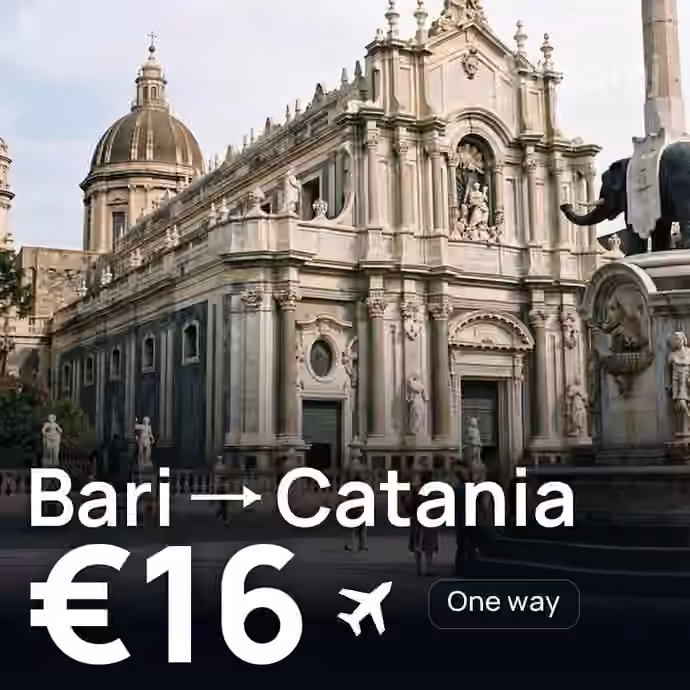 Bari → Catania for €16