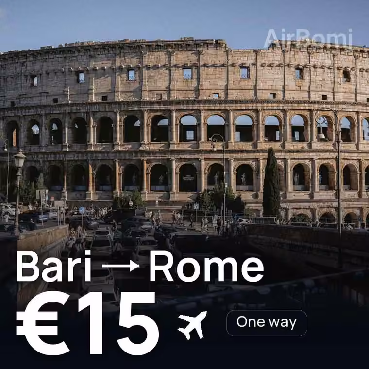 Bari → Rome for €15