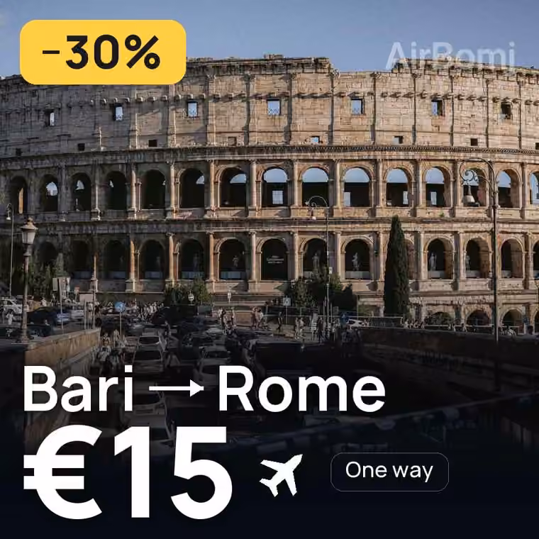 Bari → Rome for €15