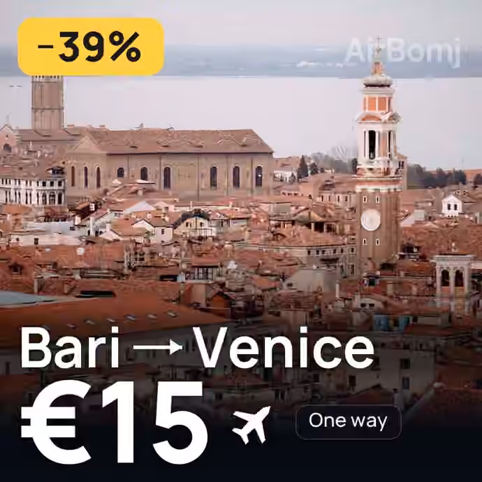 Bari → Venice for €15