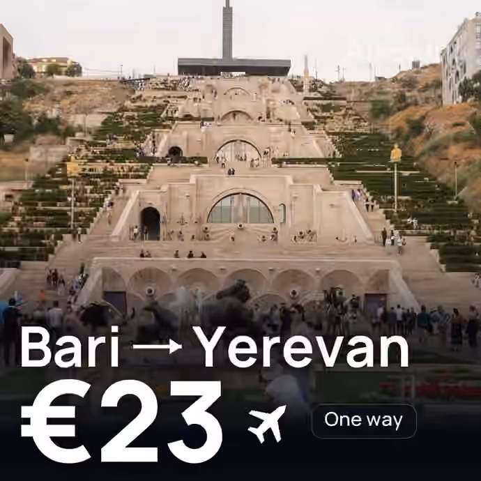 Bari → Yerevan for €23